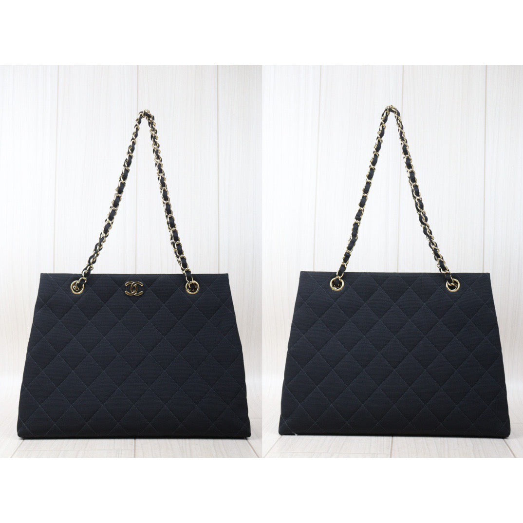 Rank AB ｜ CHANEL Canvas Tote Bag Black  Made In 1997-1999 Year｜P24071106