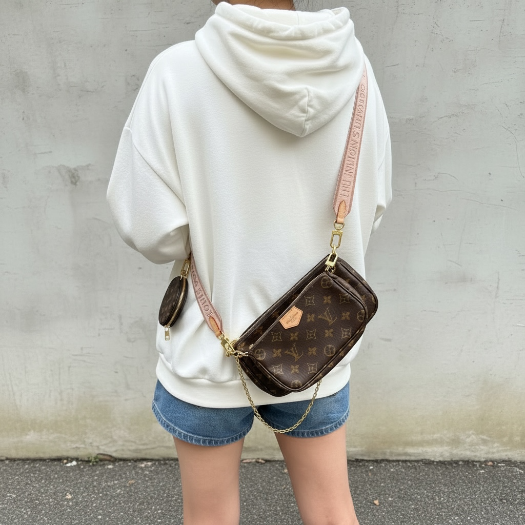 Include Entrupy Certificate of Authenticity｜Very Good ( Rank A)｜Louis Vuitton Monogram Multiti Pochette Accessoire  IC Chips Model ｜S26030811