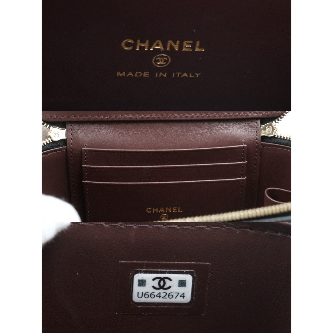 Excellent（Rank SA）｜ CHANEL Caviar Skin Leather Calf Leather Vanity Shoulder Bag  ｜S24112215