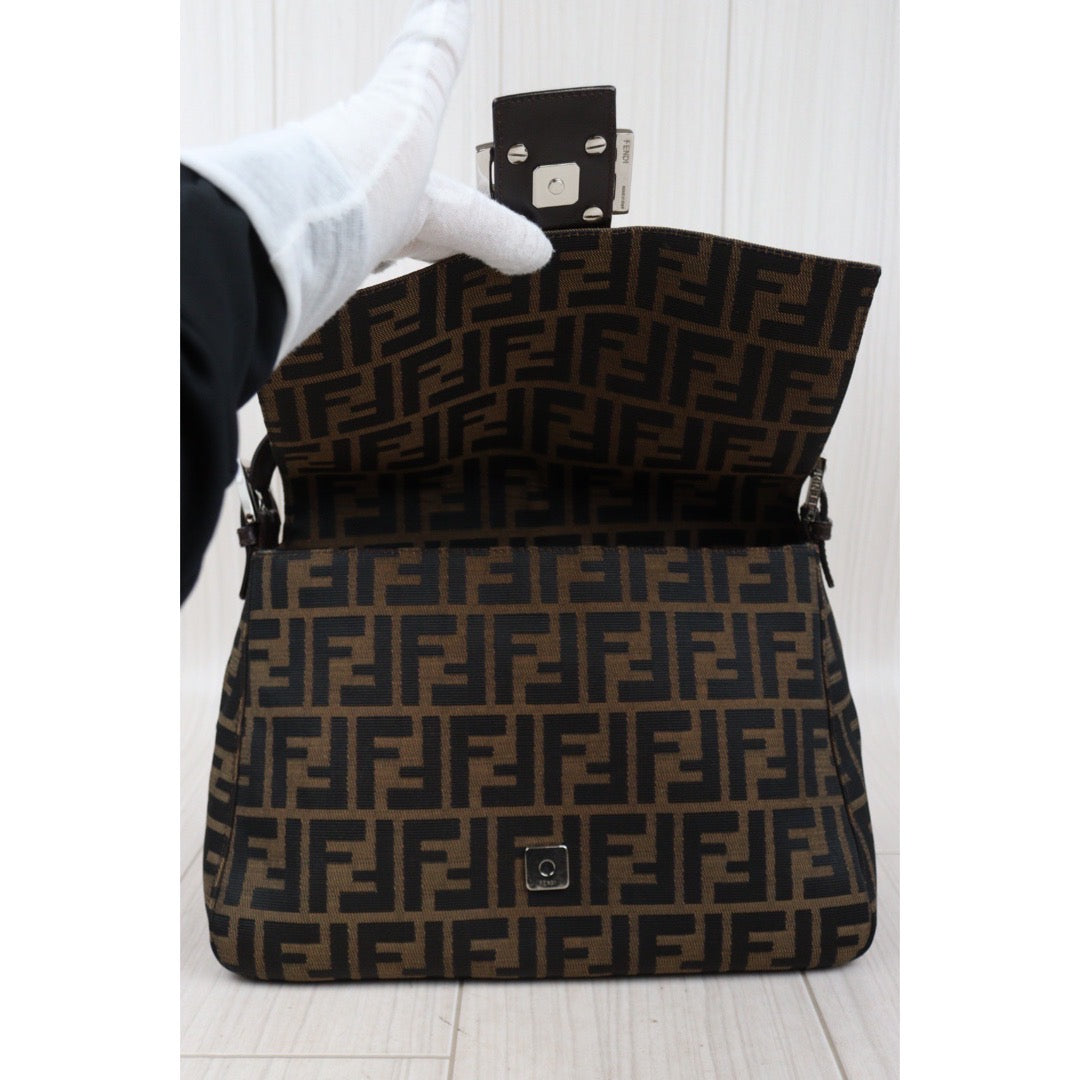 Rank A｜ FENDI Zucca Mamma Baguette Shoulder Bag ｜24032905