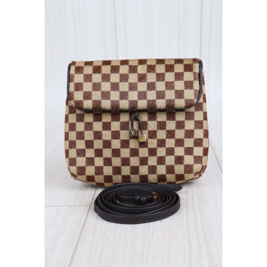 Rank A ｜ LV Gazelle Damier Sauvage Halaco Shoulder Bag Brown ｜23101303