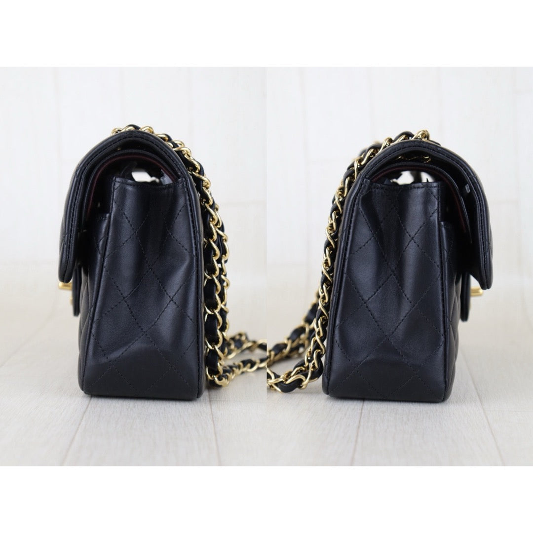 Very Good ( Rank A)｜Full Set CHANEL Lamb Skin Matrasse Double Flap 23 Shoulder Bag Black Made In 2017-2018Year｜S25122307