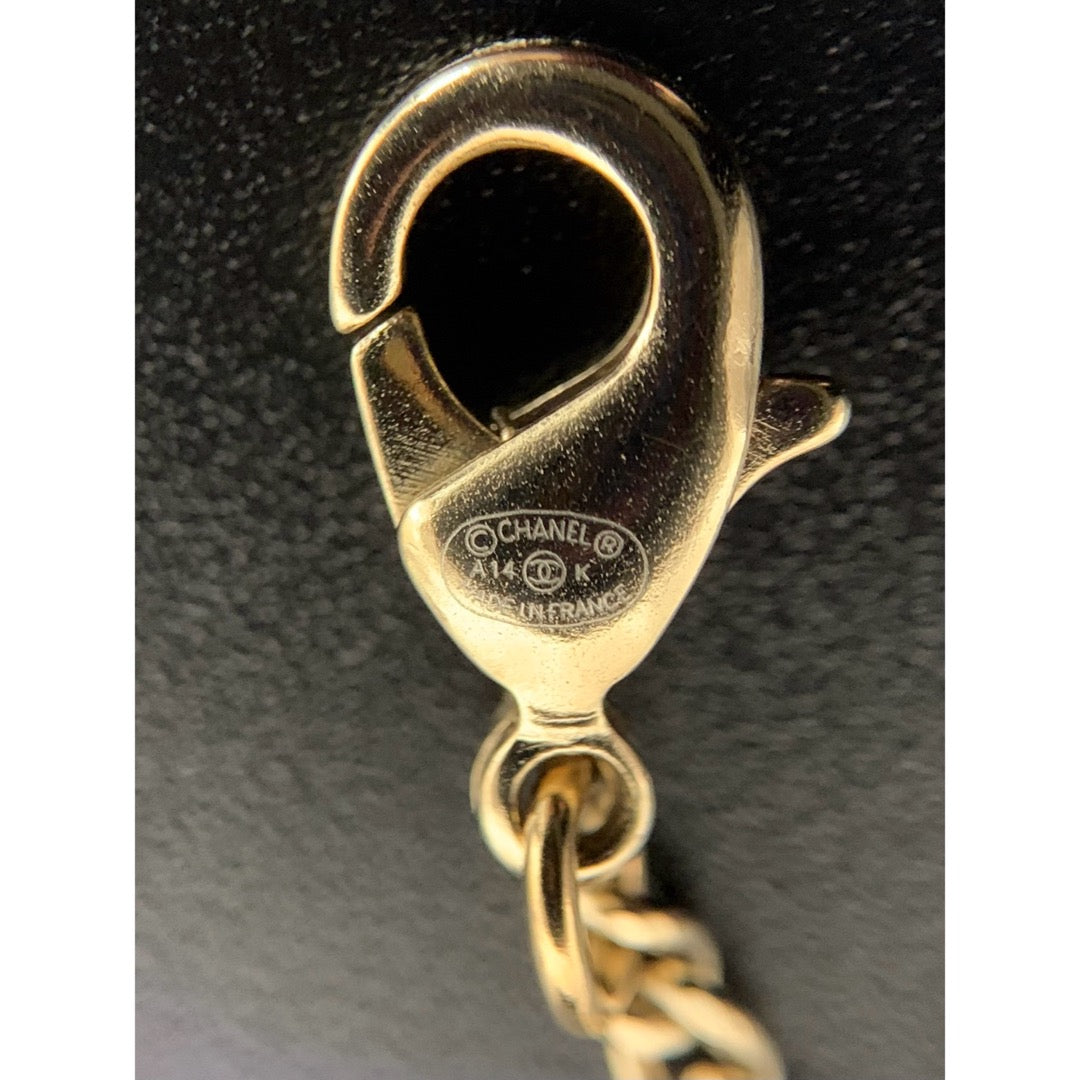 Very Good ( Rank A)｜CHANEL COCO Mark Hollow Design Necklace Golden｜V25070204