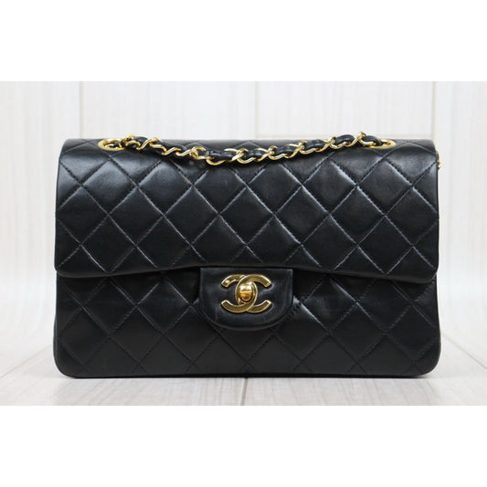 Very Good ( Rank A)｜ CHANEL Lamb Skin Matrasse Double Flap 23 Shoulder Bag Black Made In 1989-1991 Year｜25051321