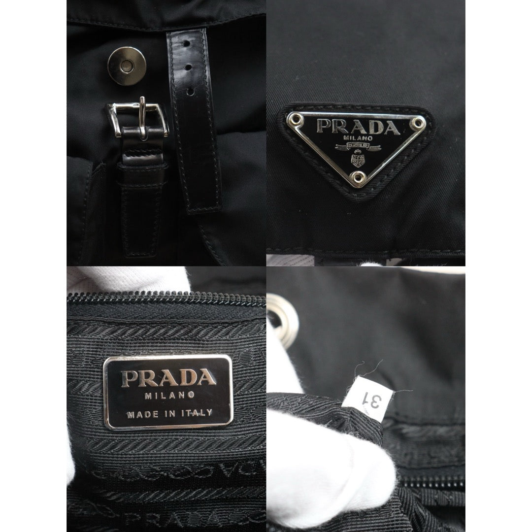 Include Entrupy Certificate of Authenticity｜Very Good ( Rank A) ｜Prada  Nylon Black Backpack Medium｜26070201