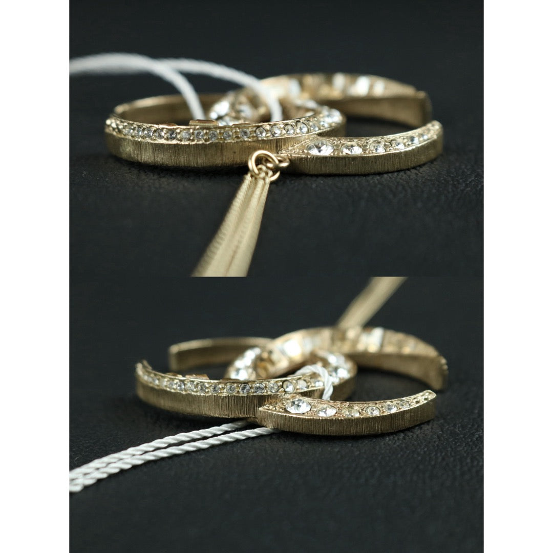Include Authentic Detective Certificate of Authenticity｜Very Good ( Rank A) ｜CHANEL B15C COCO Mark Rhinestone Golden Necklace  Made In 2015Year｜S26050709
