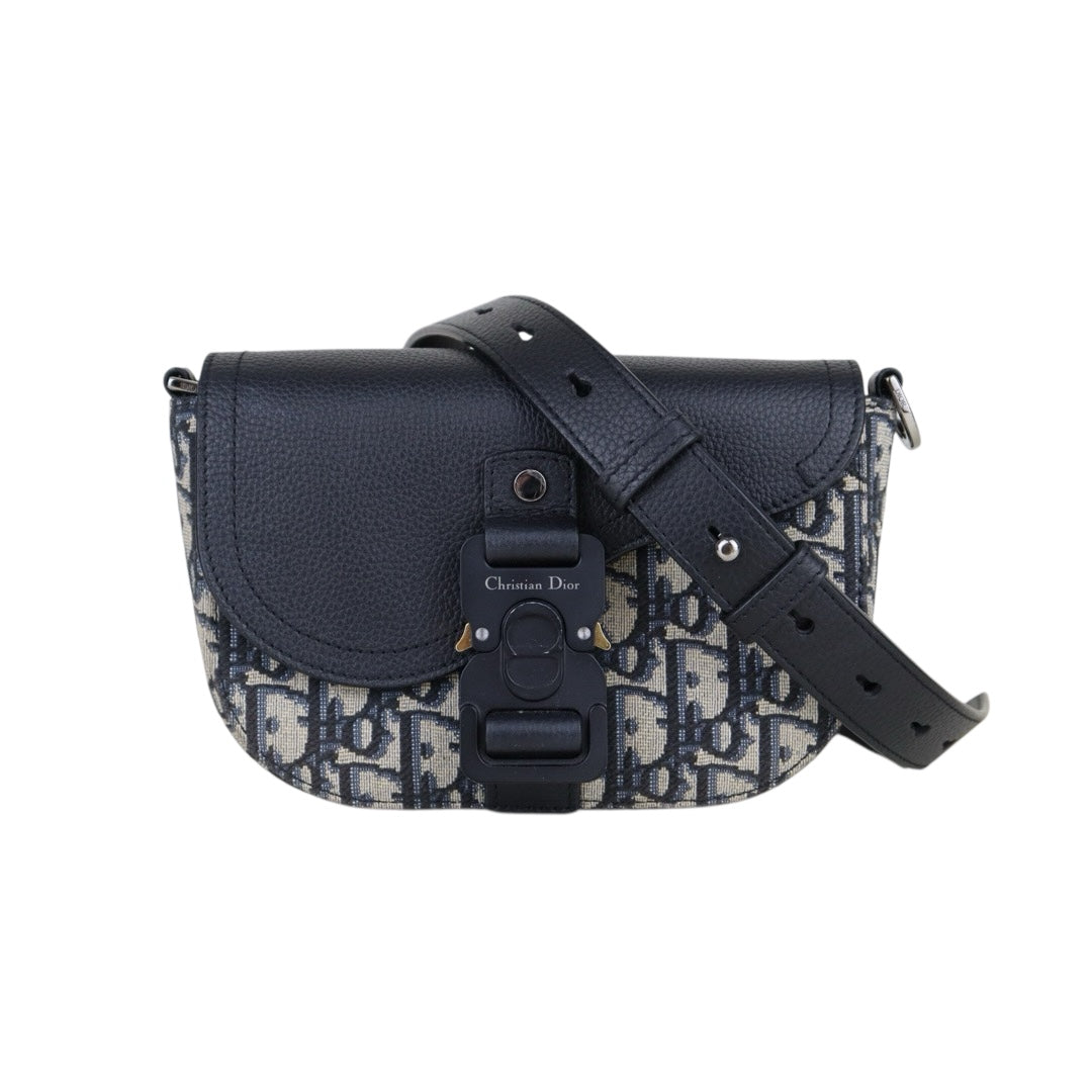 Very Good ( Rank A)｜   Dior Trotter Saddle Mini Shoulder Bag  Navy｜S25062312