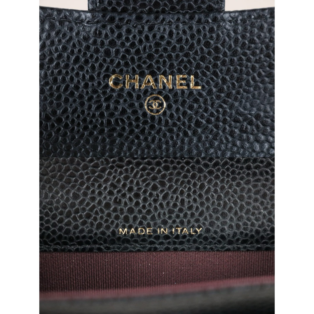 Very Good ( Rank A)｜Chanel Caviar Skin Card Holder  Black Made In 2018-2019Year ｜X25072603