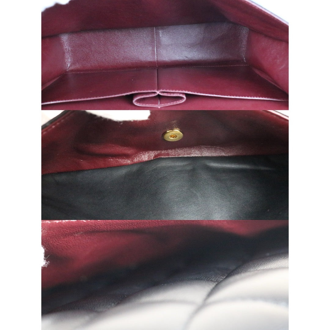 Very Good ( Rank A)｜ CHANEL Matrasse Chain Lamb Skin Jumbo Black  Made In 2014 Year｜S25092401