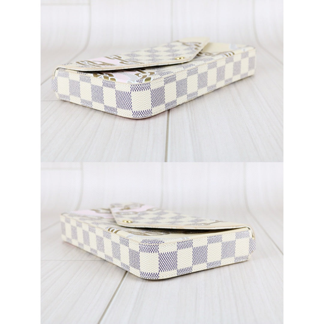 Excellent（Rank SA）｜ LV Damier Azur Nautical Pochette Felicie Shoulder Bag｜X25012704