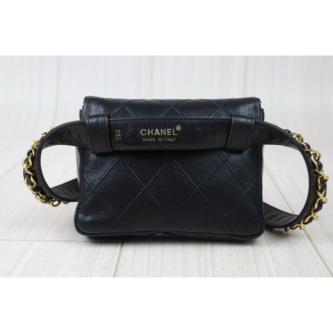 Rank AB ｜ CHANEL  Matrasse Lambskin Waist Bag ｜24071903