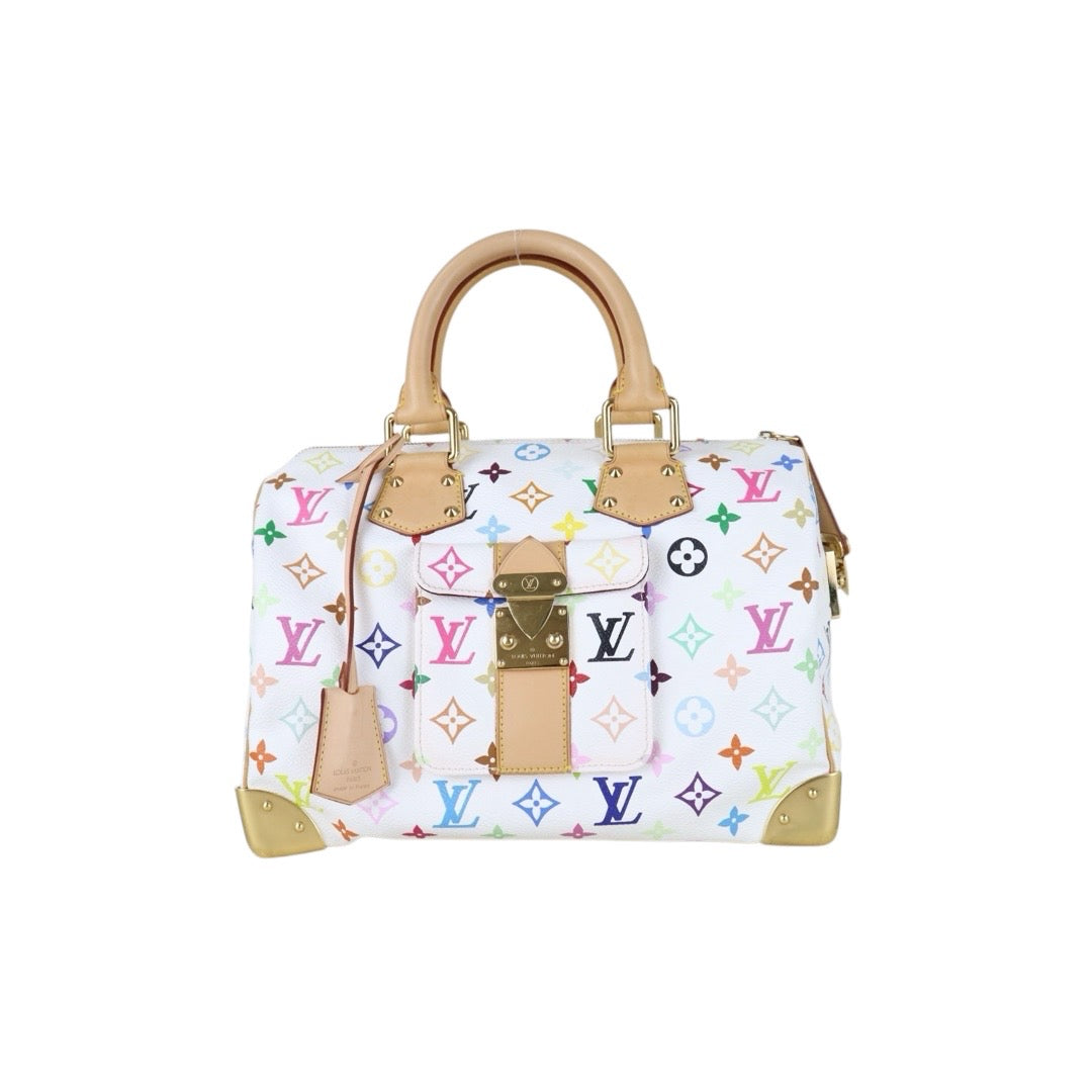 Include Entrupy Certificate of Authenticity｜Very Good ( Rank A)｜LV  Takashi Murakam Multi Monogram Speedy 30 Hand Bag ｜S26080116