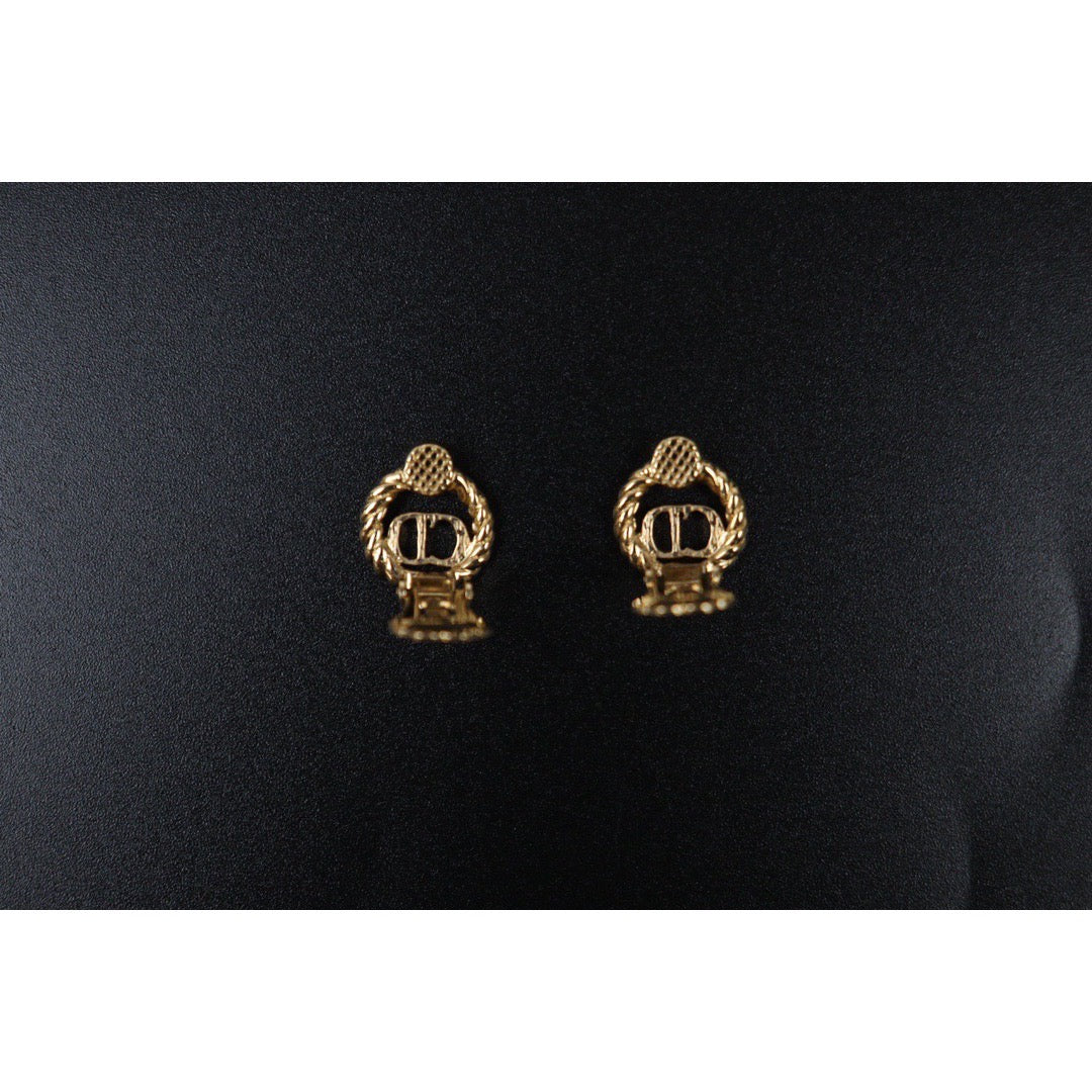 Rank A ｜ Dior Earring Necklace Set Gold｜24061332