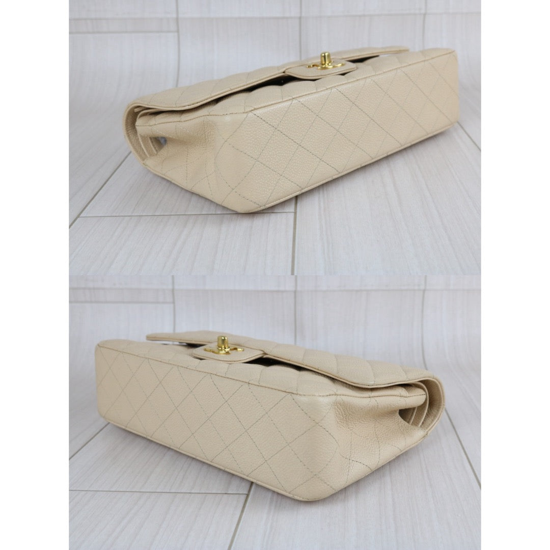 Include Entrupy Certificate of Authenticity｜Very Good ( Rank A)｜ CHANEL Caviar Skin Calf Leather Double Flap 25 Shoulder Bag  Made in 2009-2010 Year｜S26051701