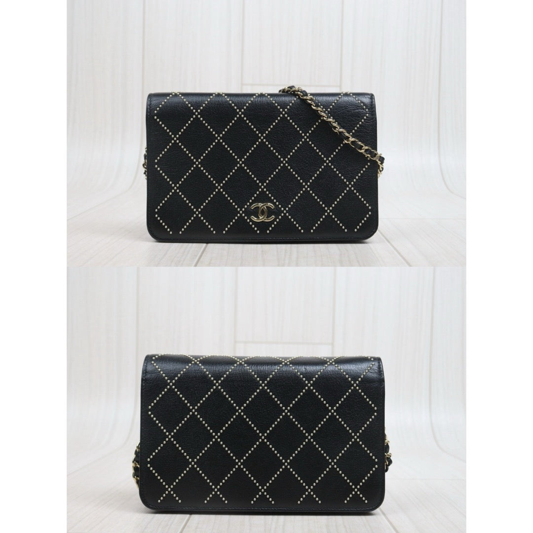 Include Entrupy Certificate of Authenticity｜Very Good ( Rank A)｜CHANEL Caviar Skin WOC 19 Chain Bag Black Made In 2019Year｜S26080606
