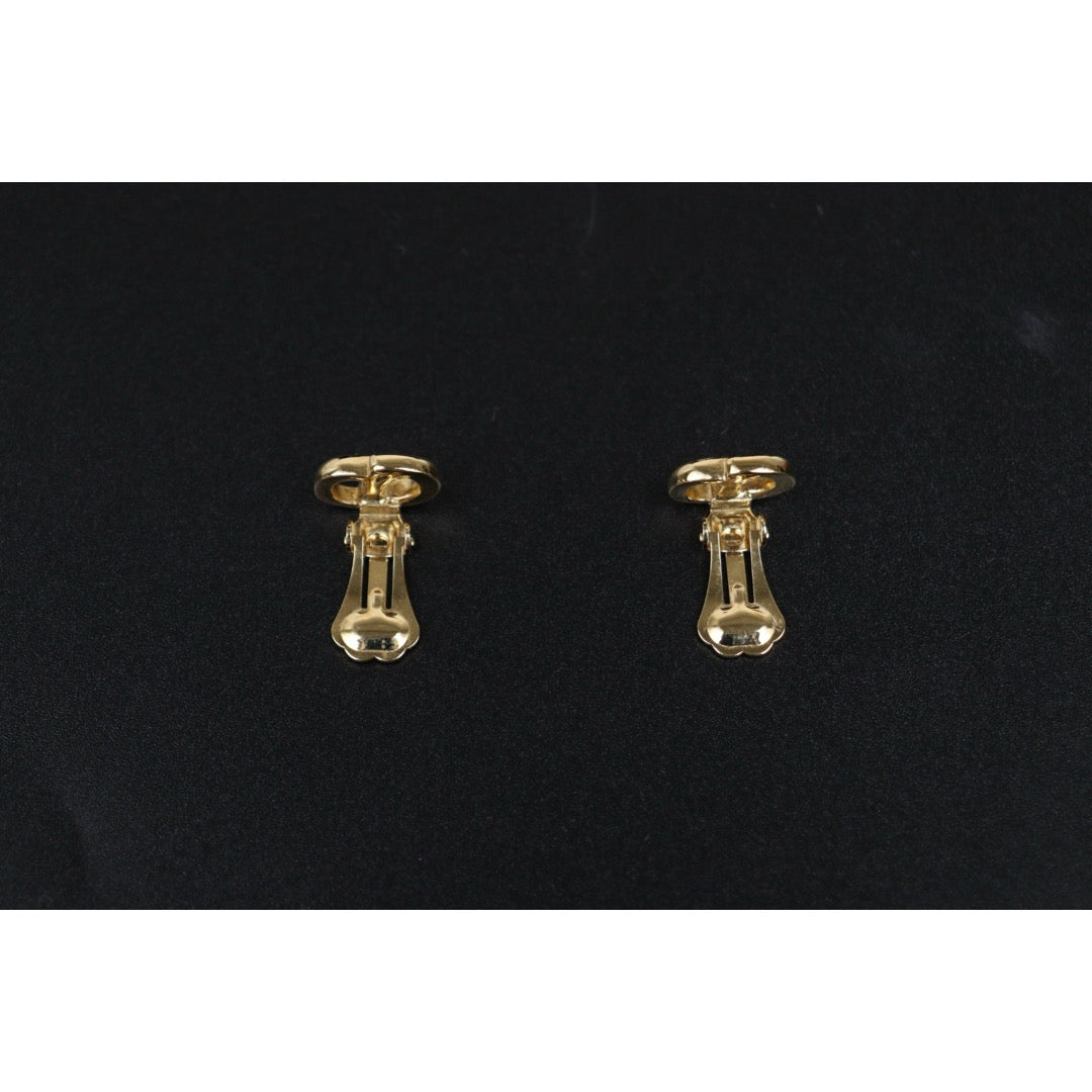 Very Good ( Rank A)｜ Dior CD Rhinestone Necklace Earring Set ｜25122211