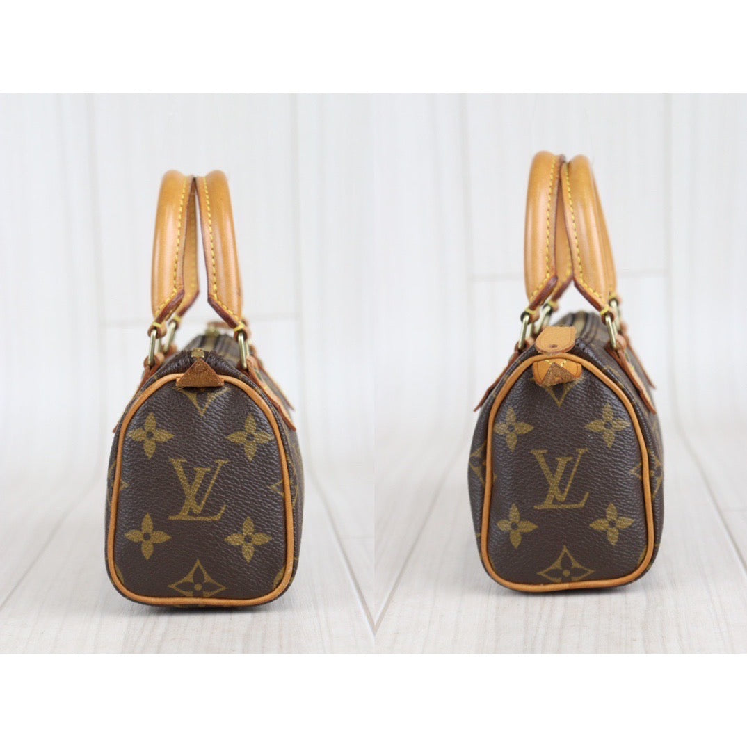 Rank AB ｜ LV Monogram Mini Speedy Handbag With Shoulderstrap ｜23101311