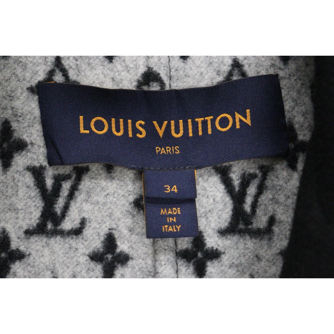 Very Good ( Rank A) ｜ LV Wool Black Coat 34 Size ｜W25102104