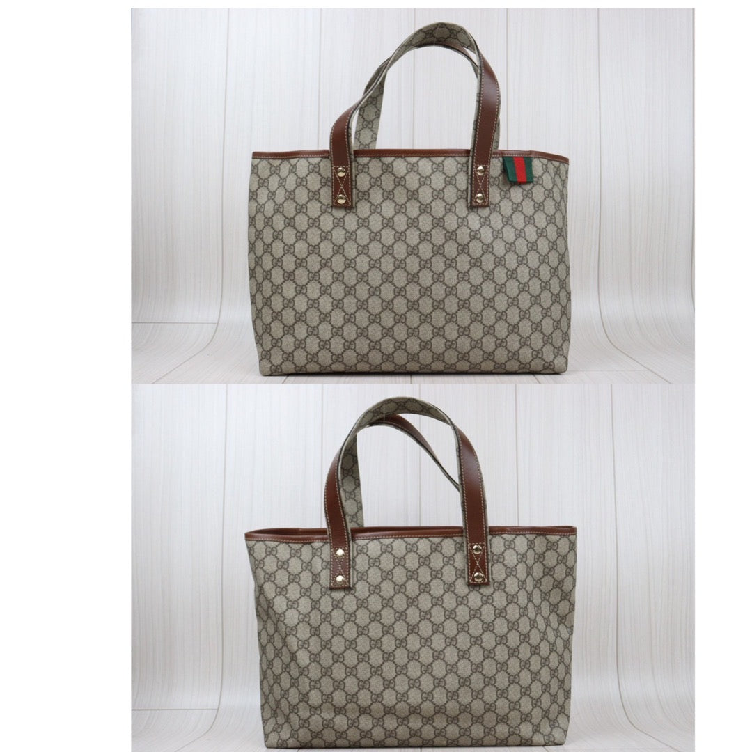 Rank A｜ GUCCI Vintage GG Canvas Tote Bag ｜Q24030513