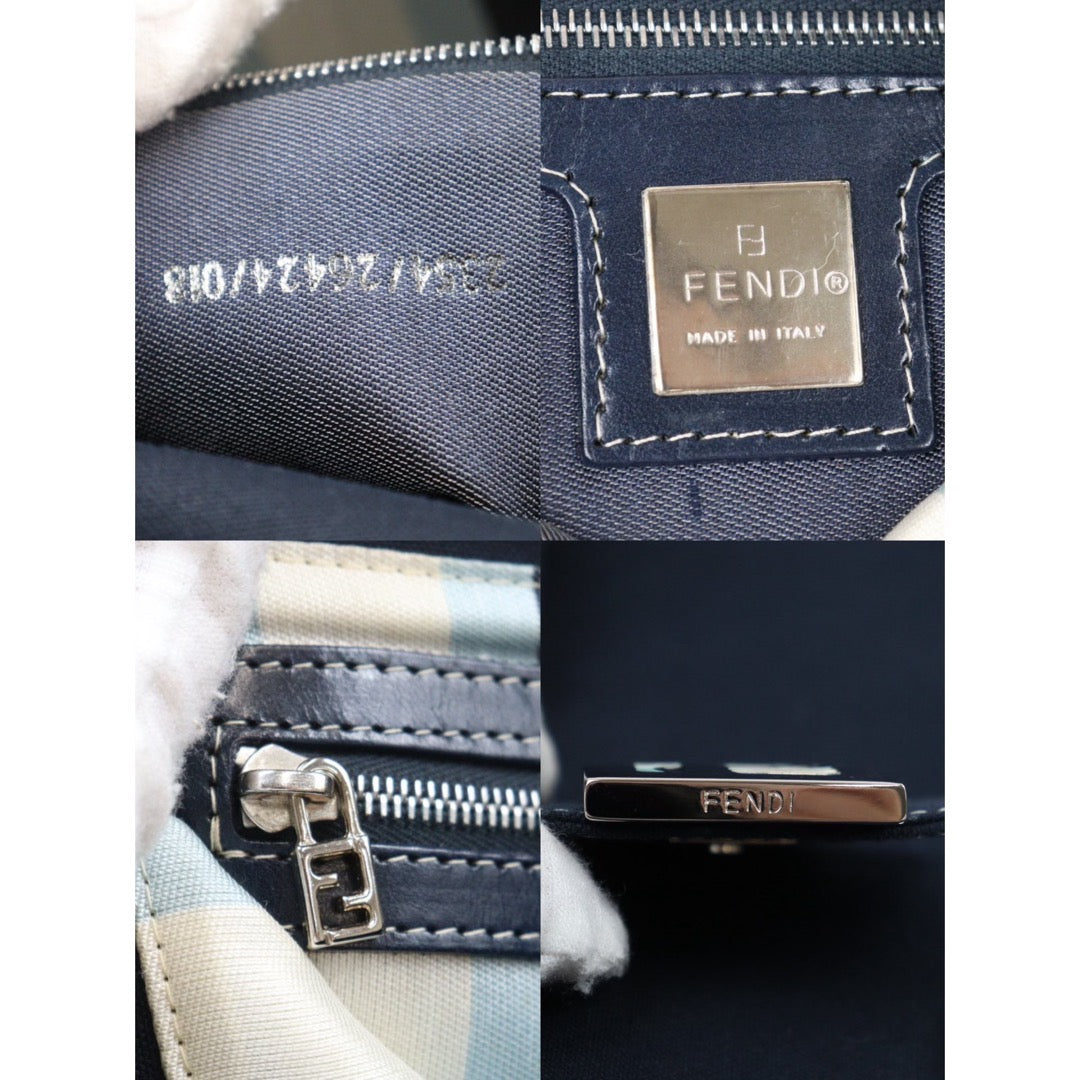 Rank A ｜  FENDI Denim Baguette Shoulder Bag  ｜24042509