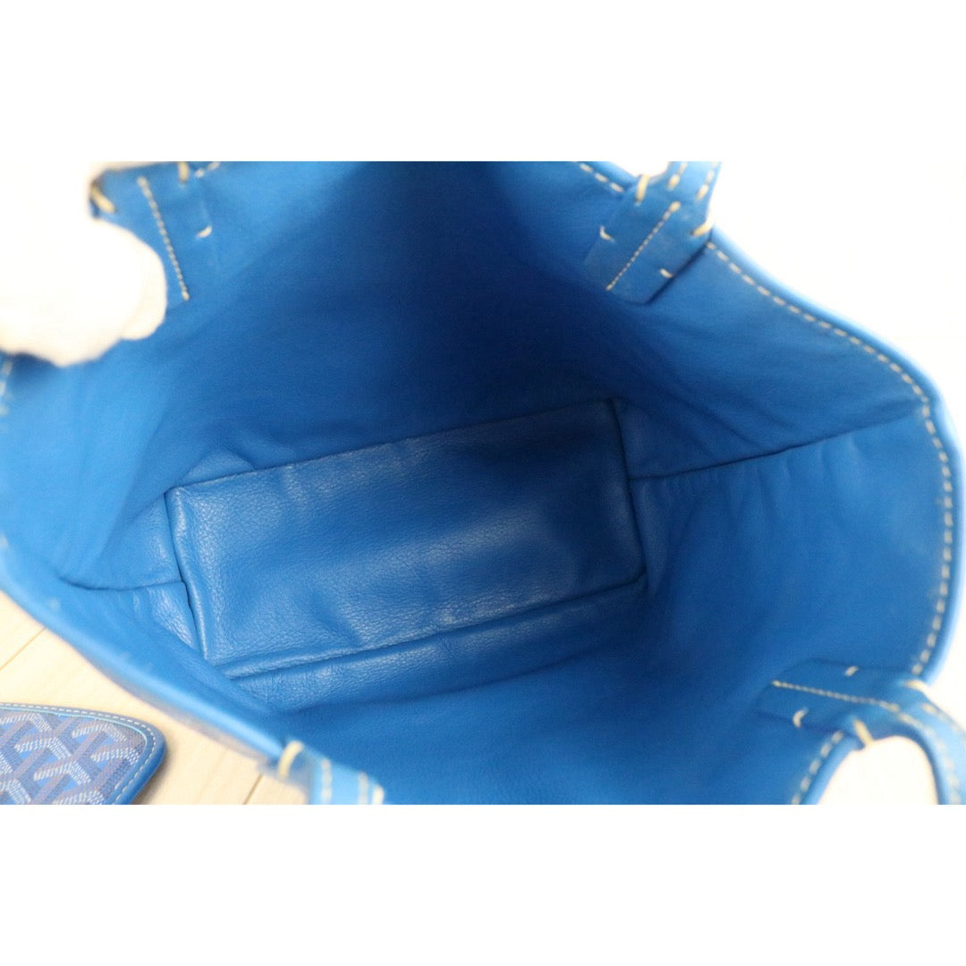 Include Entrupy Certificate of Authenticity｜Good ( Rank AB)｜ Goyard Anjou Mini Tote Bag Blue｜X26051706