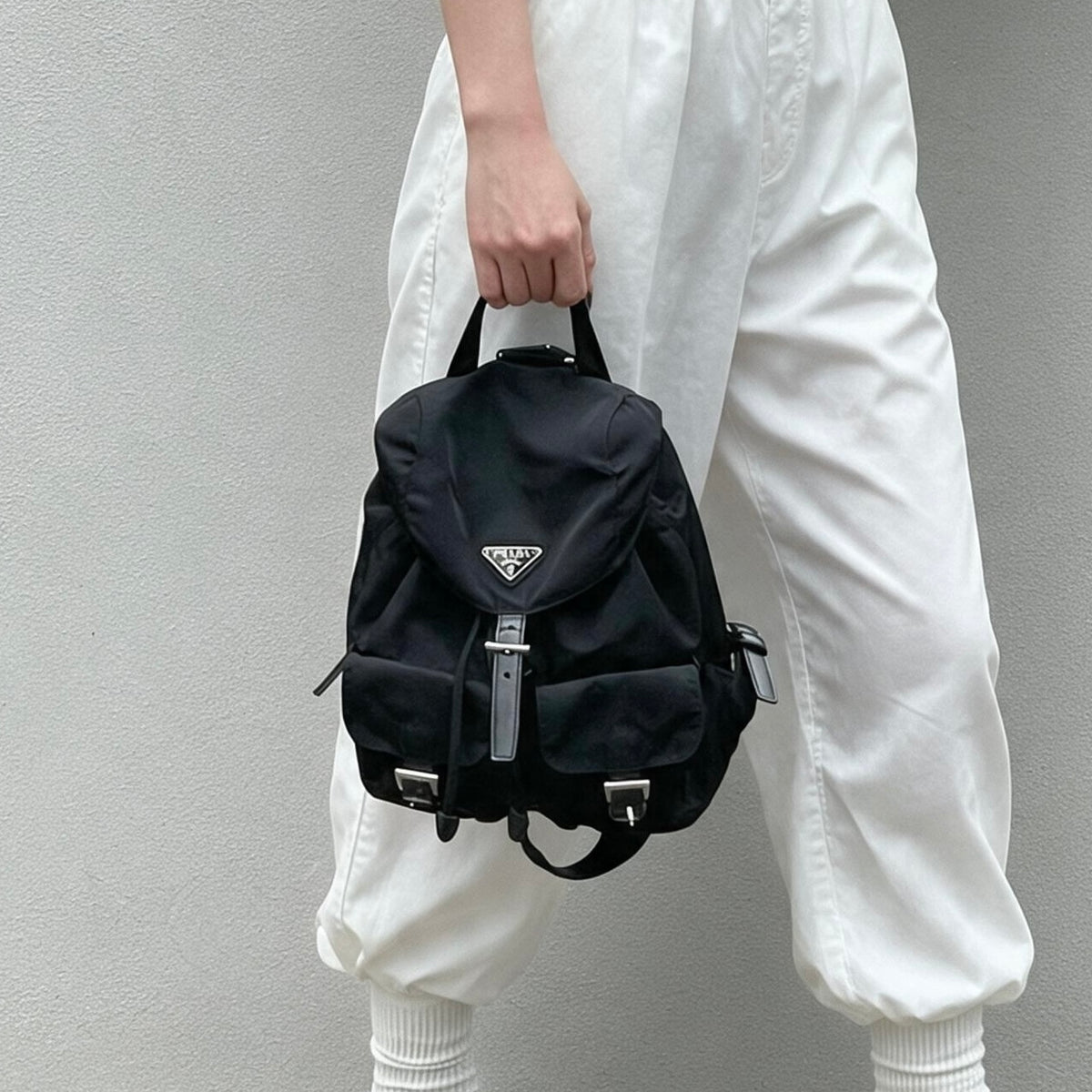 Include Entrupy Certificate of Authenticity｜Good ( Rank A)｜Prada  Nylon Black Backpack ｜26101602