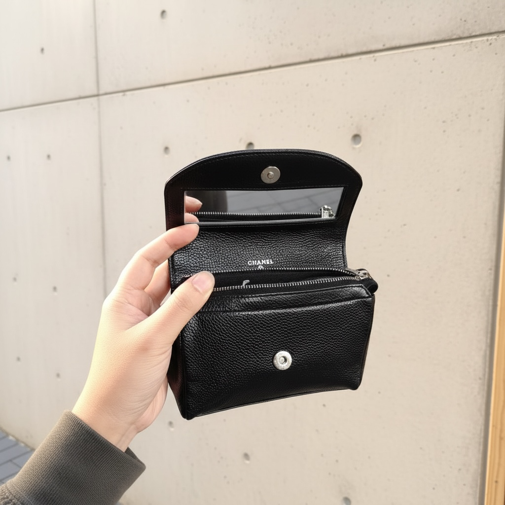 Include Entrupy Certificate of Authenticity｜Very Good ( Rank A) ｜ CHANEL Caviar Skin Cosme Pouch  Made In 2006～2008Year ｜26040207