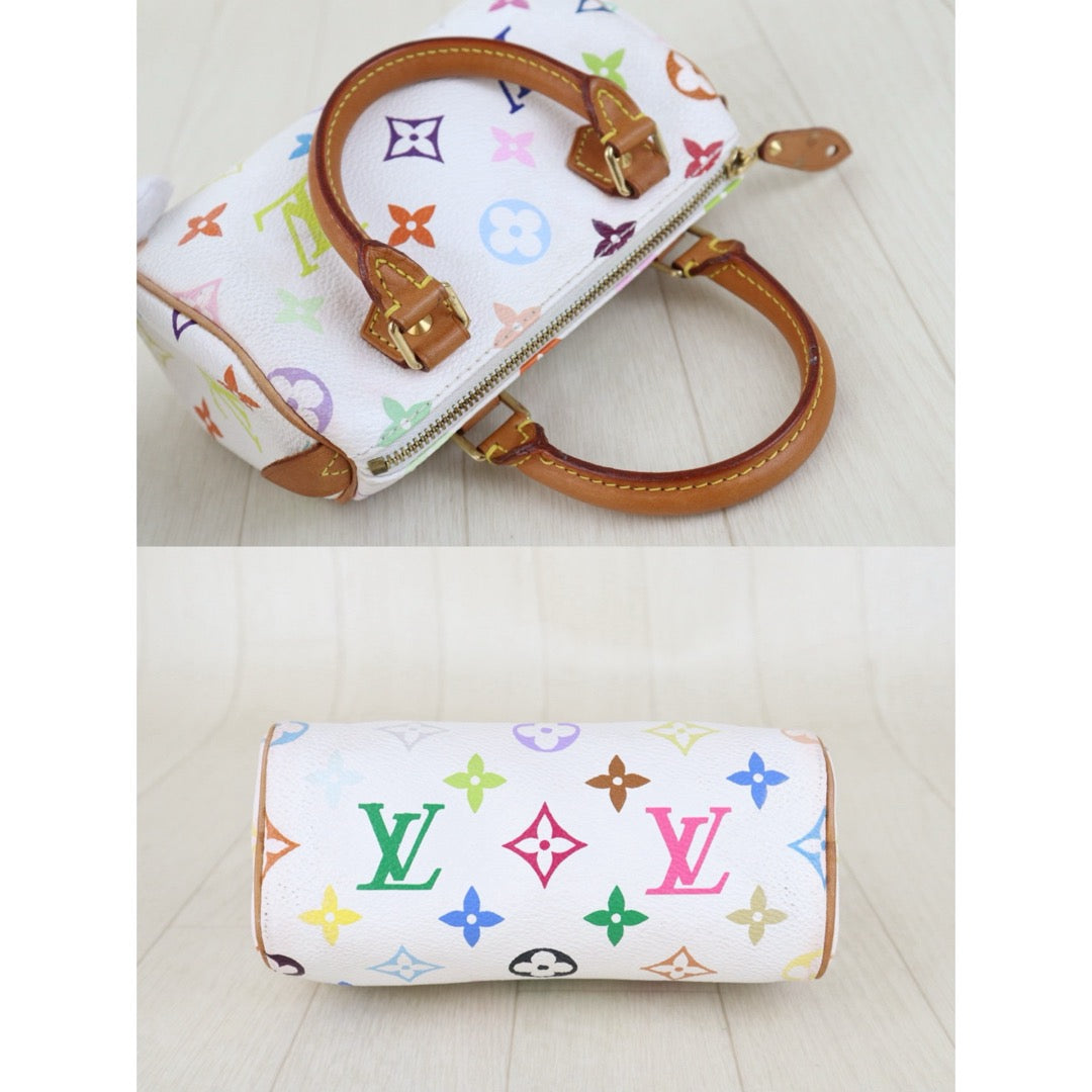 Include Entrupy Certificate of Authenticity｜Good ( Rank AB)｜ Louis Vuitton Takashi Murakam Multi Monogram Mini Speedy Handbag With Shoulder Strap  ｜S26012709