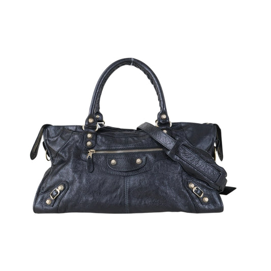 Official price: ¥440,000 JPY Include Entrupy Certificate of Authenticity｜Very Good ( Rank A)｜Balenciaga Chevre Leather Gaint Classic City Medium Black HandBag Shoulder Bag ｜Z26100207