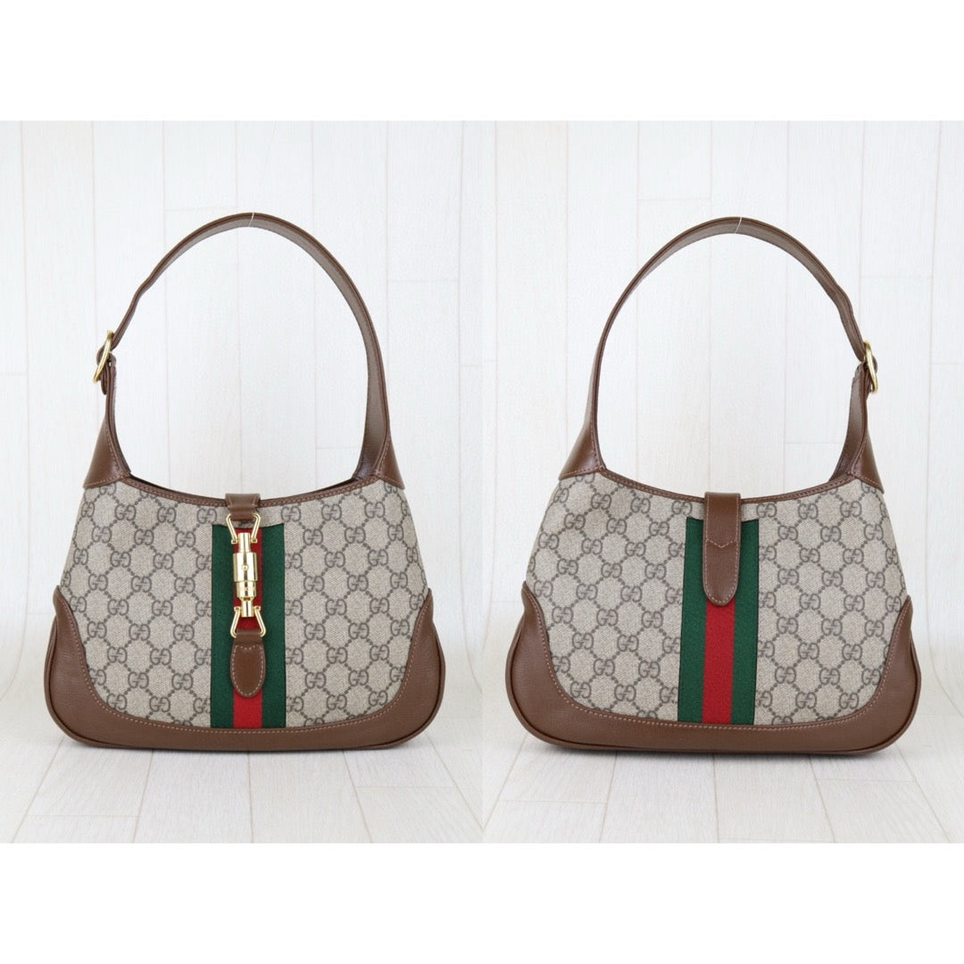 Very Good ( Rank A) ｜ GUCCI Tan Monogram Canvas Hobo Jackie O Bag With Shoulder Strap｜H25011103