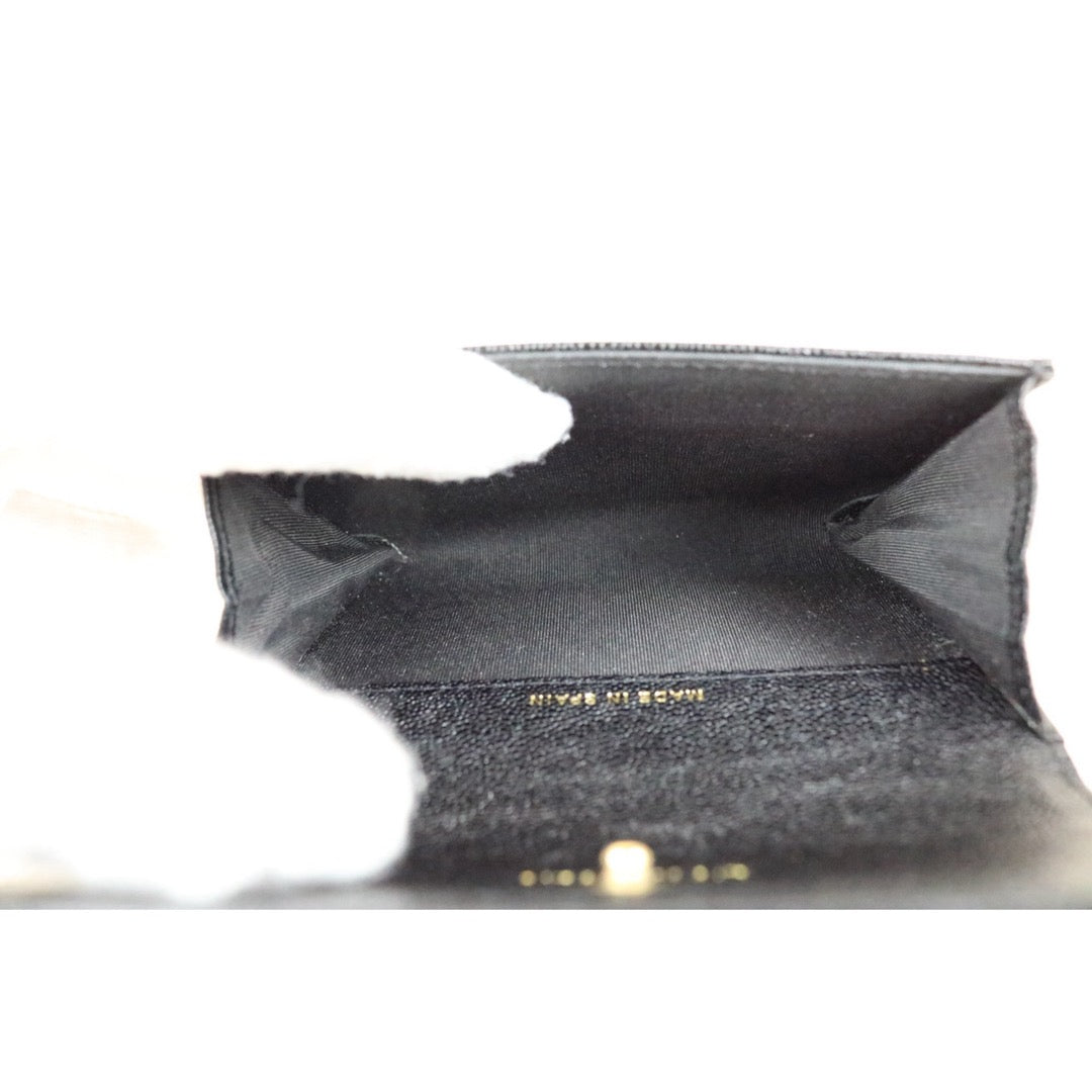 Include Entrupy Certificate of Authenticity｜Excellent（Rank SA）｜Full Set Chanel Caviar Skin Black Leboy Card Holder Made In 2019Year ｜X26051703