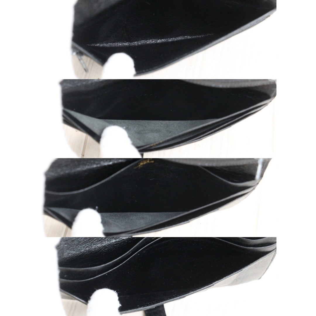 Good ( Rank AB)｜ HERMES Bearn Black Crocodile skin Long Wallet 〇V Stamp Made In 1992Year｜25112604