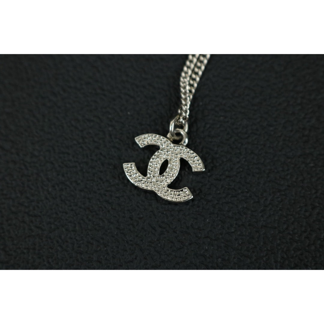 Include Authentic Detective Certificate of Authenticity｜Very Good ( Rank A) ｜ CHANEL C11V Coco Mark  Rhinestone Choker  Necklace｜S26062508