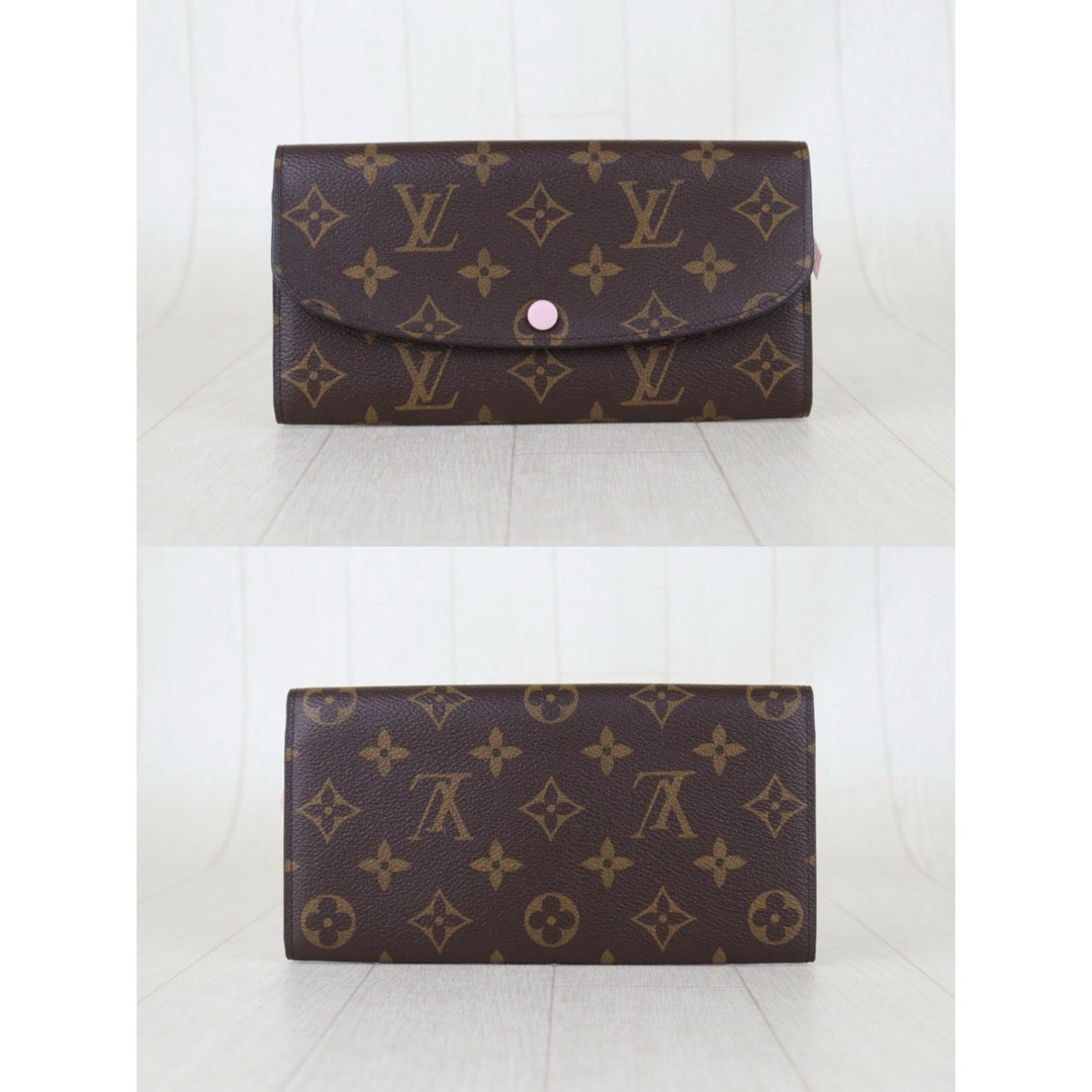 Include Entrupy Certificate of Authenticity｜Very Good ( Rank A)｜ Louis Vuitton Monogram Emilie Long Wallet ｜S26062205