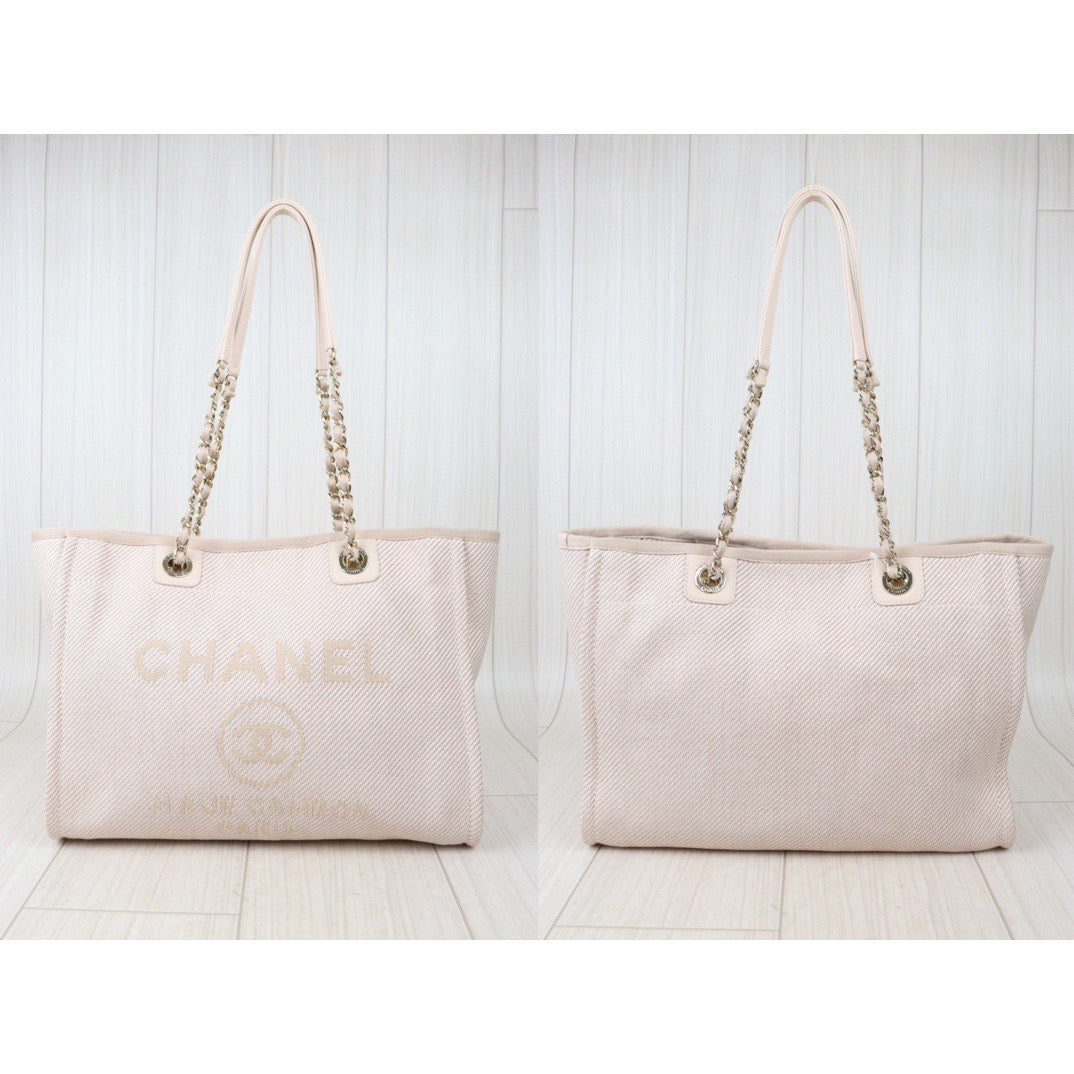 Rank A ｜ CHANEL Canvas Tote Bag Pink  Made In 2020-2021 Year｜P24062804