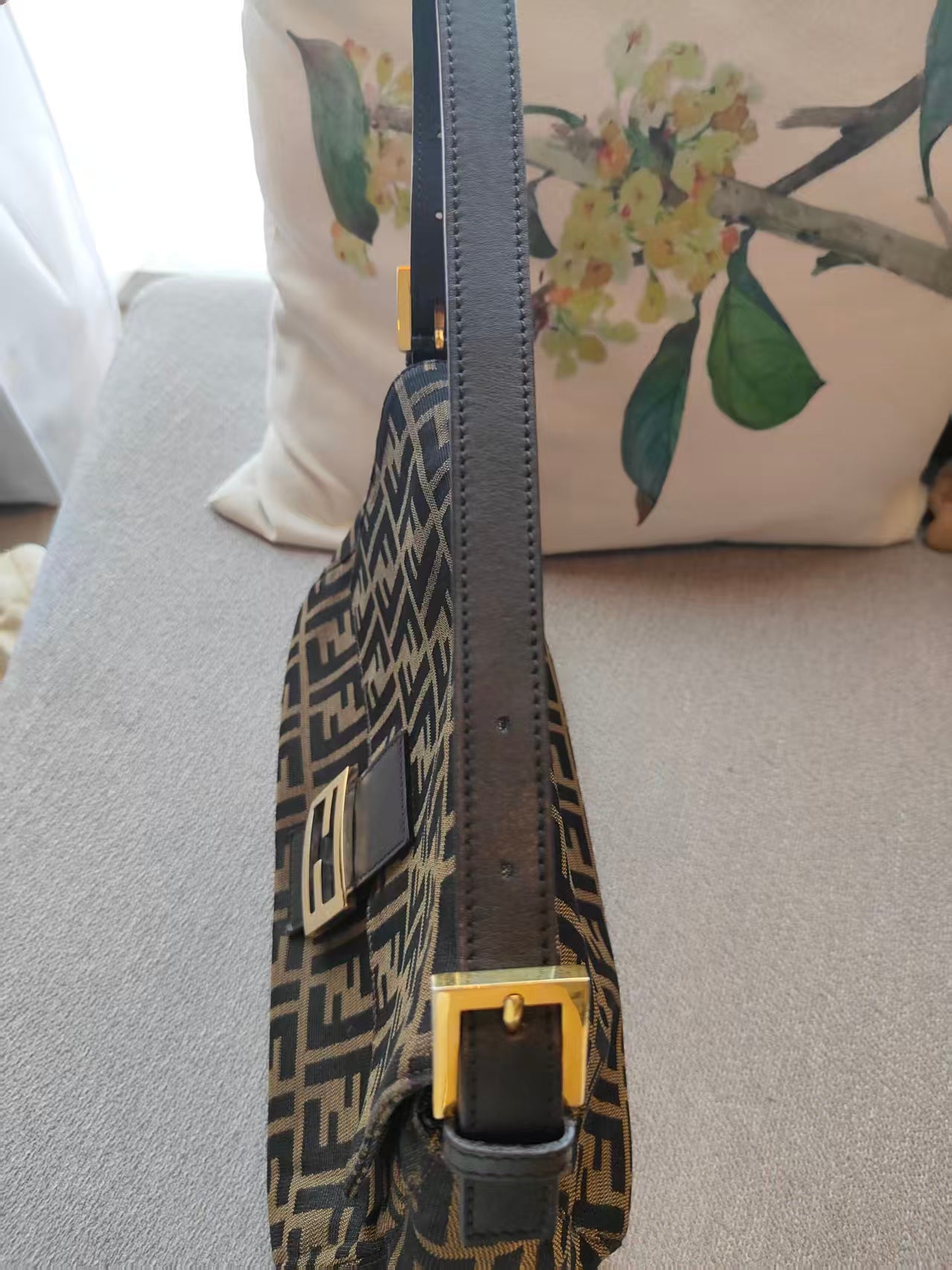 FENDI Zucca Mamma Baguette Shoulder Bag