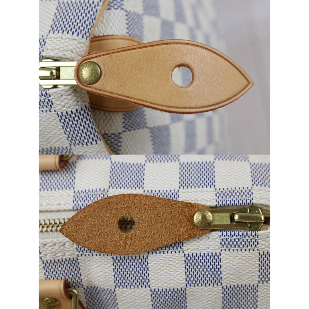 Include Entrupy Certificate of Authenticity｜Good ( Rank AB)｜ Louis Vuitton Azul Speedy 35 Hand Bag  ｜X26061802