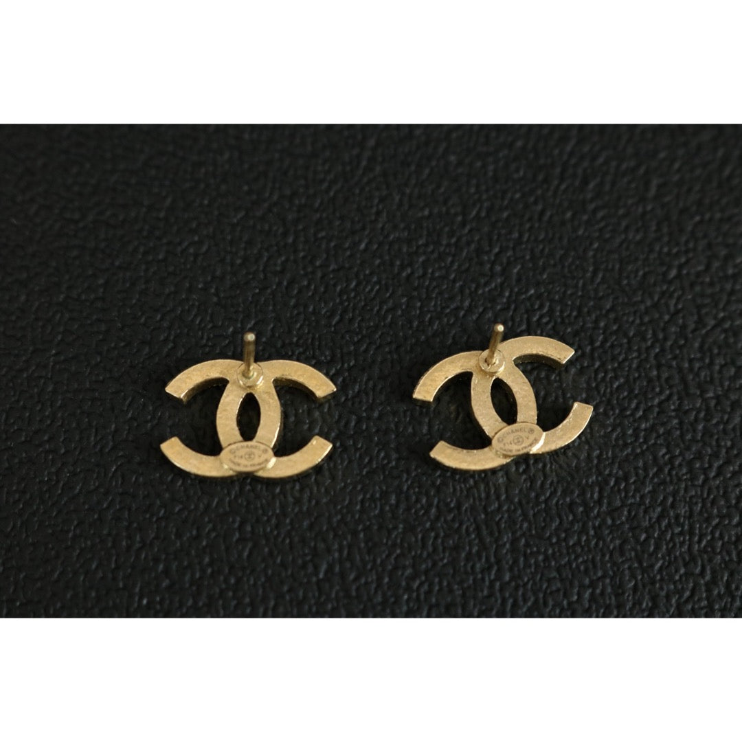 Very Good ( Rank A) ｜CHANEL COCO Mark Rhinestone Earrings Made In 2014Year｜S25121110
