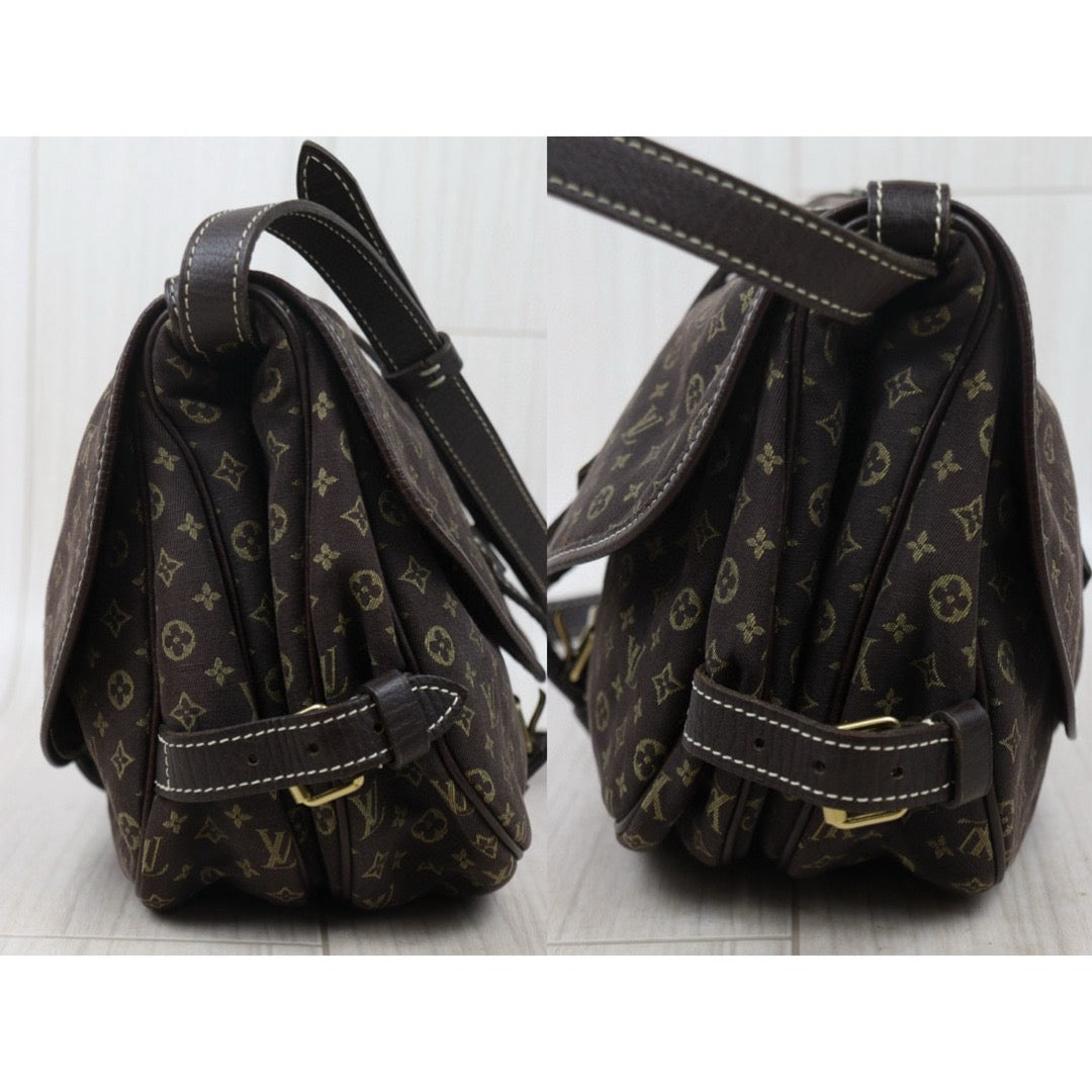 Good ( Rank AB)｜LV Monogram Mini Run Saumur  Shoulder Bag Canvas Leather Brown｜24103109