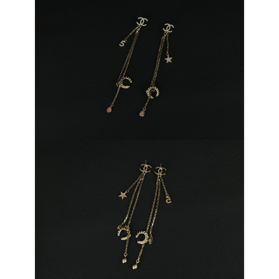 Excellent（Rank SA）｜ CHANEL Coco Mark Rhinestone star Pearl Earrings ｜X25041302
