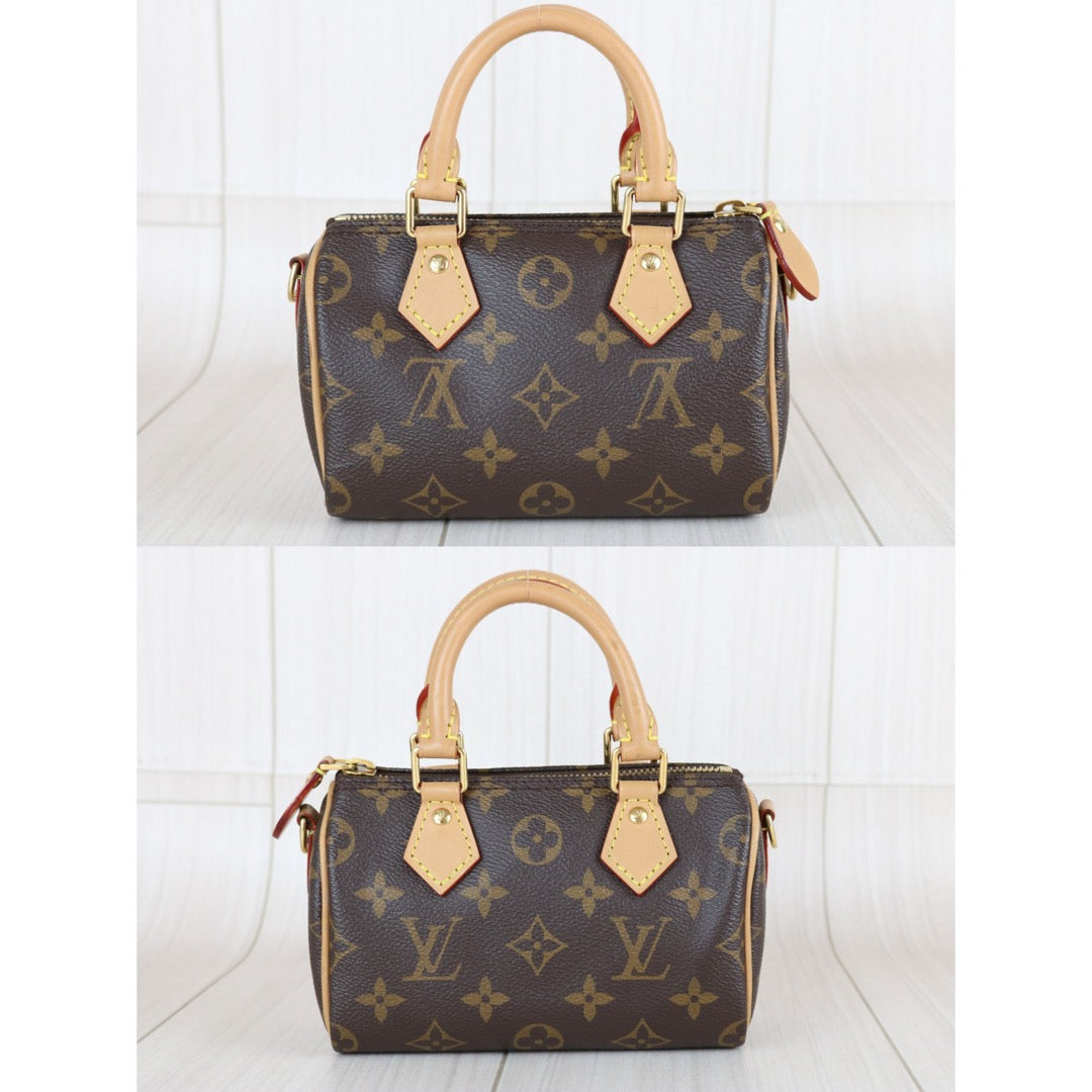Very Good ( Rank A)｜LV Monogram Nano Speedy Handbag Shoulder Bag Current Model｜X25120601