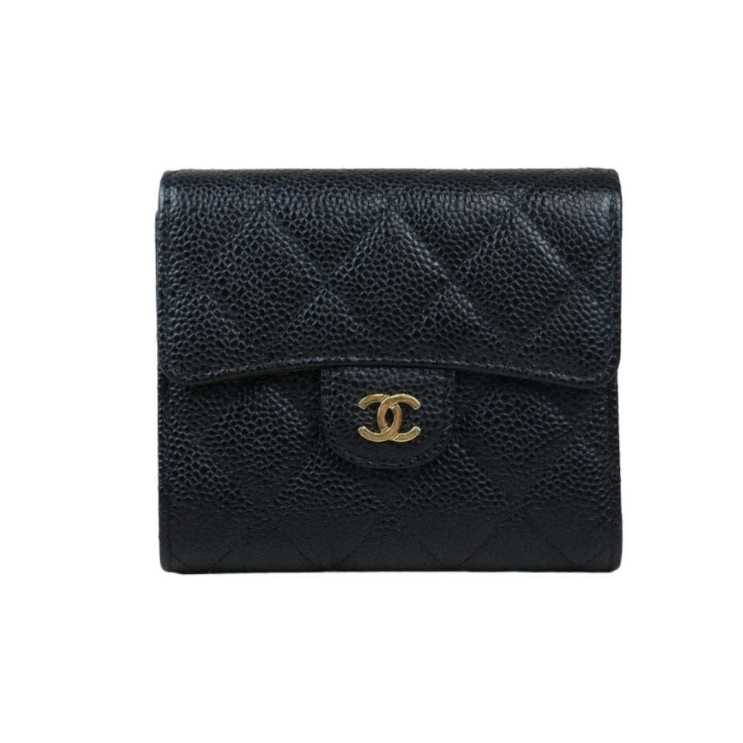 Rank A｜Chanel Caviar Skin Black Wallet｜S24071419