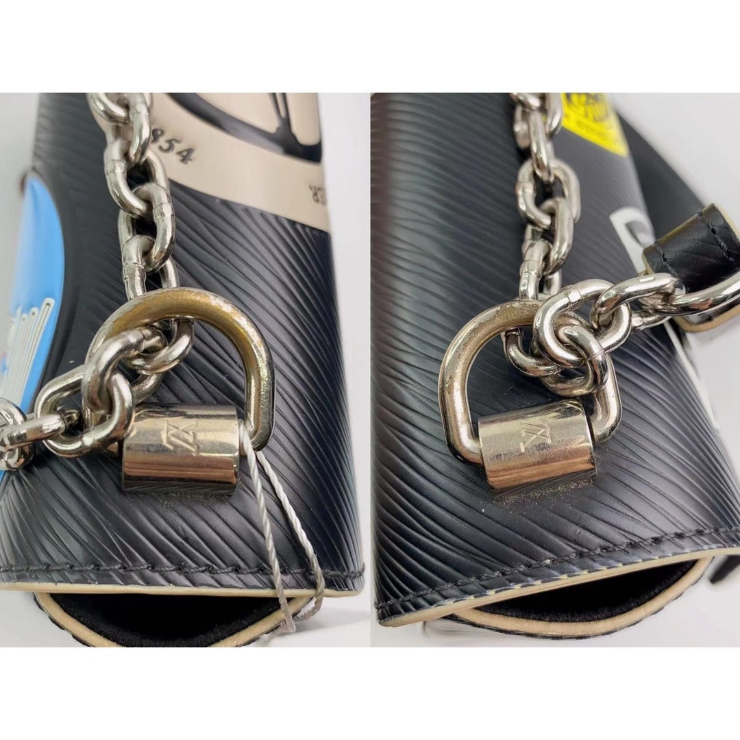 Rank A ｜ LV Epi Twist MM Shoulderbag Black｜2307136