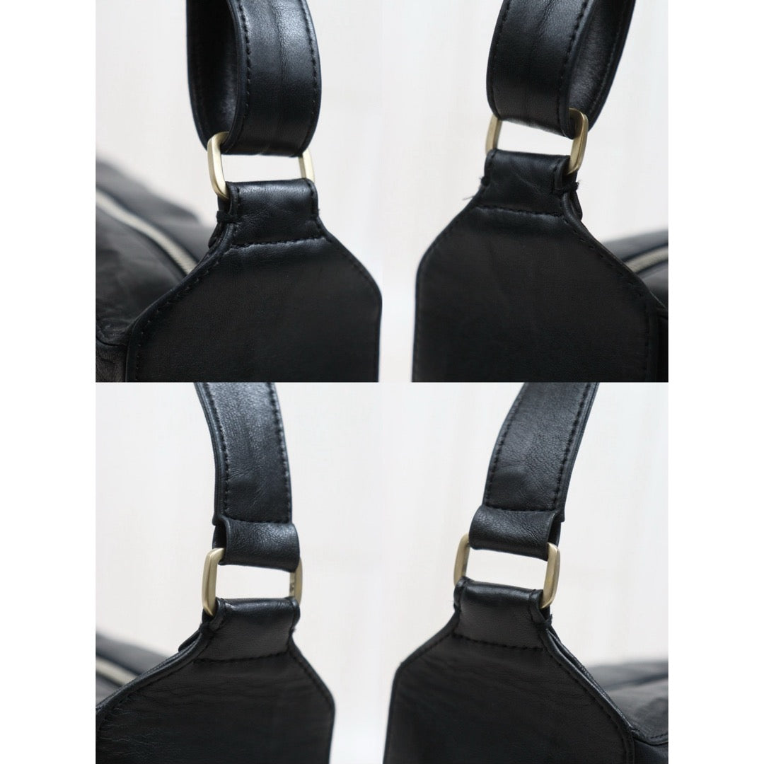 Include Entrupy Certificate of Authenticity｜Good ( Rank AB)｜CHANEL Choco Bar Lambskin Black Shoulder Bag  Made In 2003～2004Year｜26022610