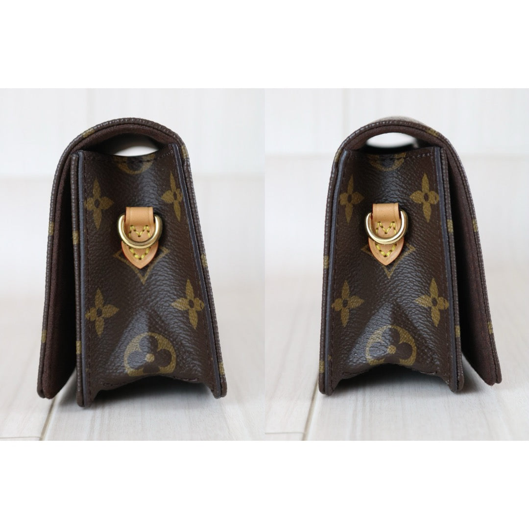 Include Entrupy Certificate of Authenticity｜Very Good ( Rank A)｜Full Set Louis Vuitton Monogram Lily WOC Shoulder Bag｜X26010411