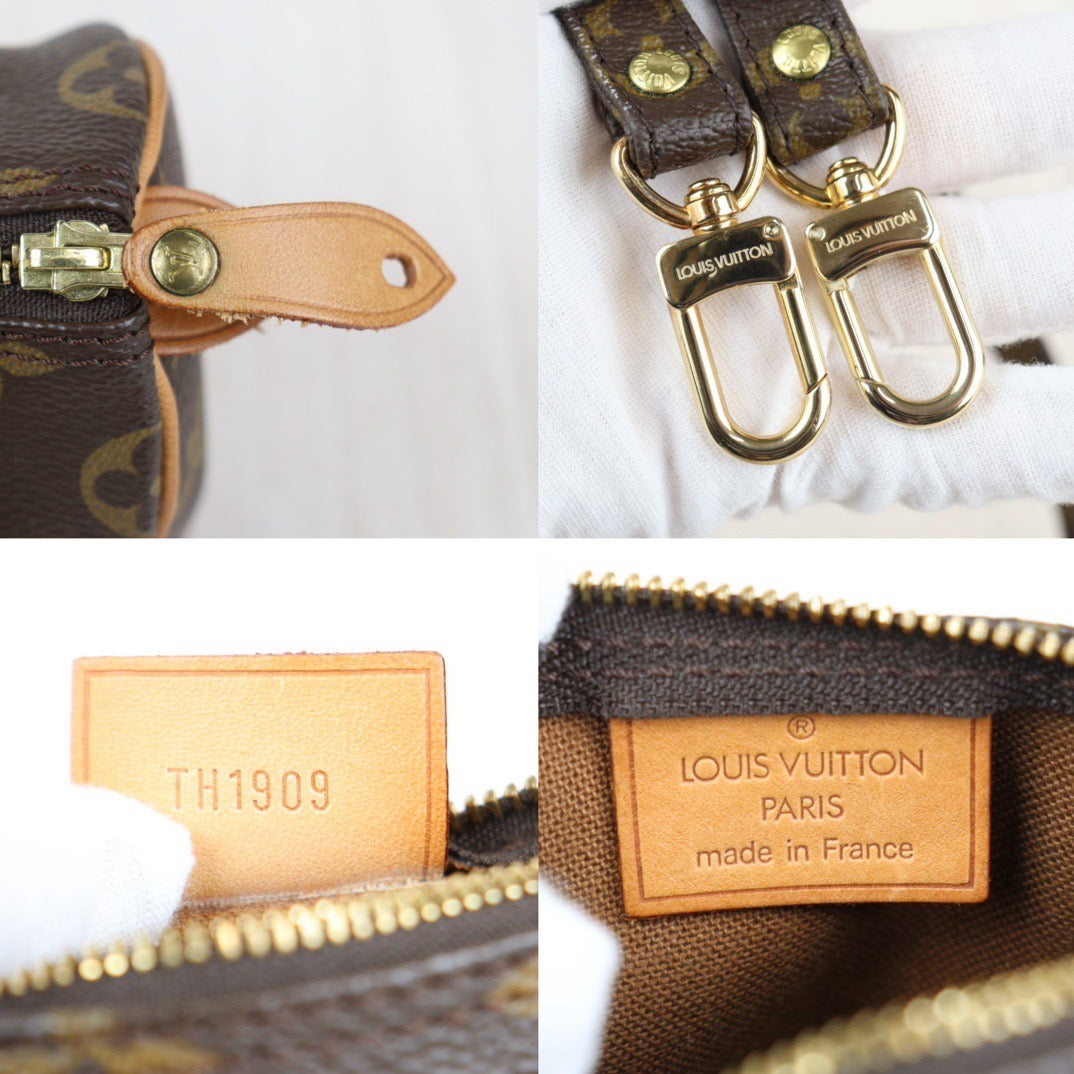 Rank A ｜ LV Monogram Mini Speedy Handbag With Shoulder Strap｜23121408