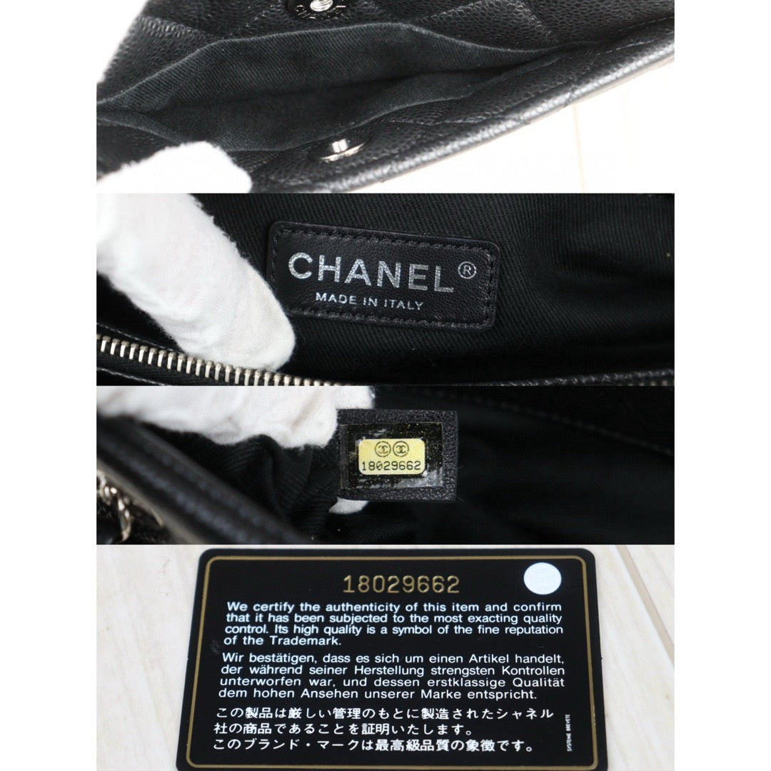 Good ( Rank AB)
｜ CHANEL Caviar Skin Leather Calf Leather Tote Bag Black Made In 2013～2014Year｜Y24082604