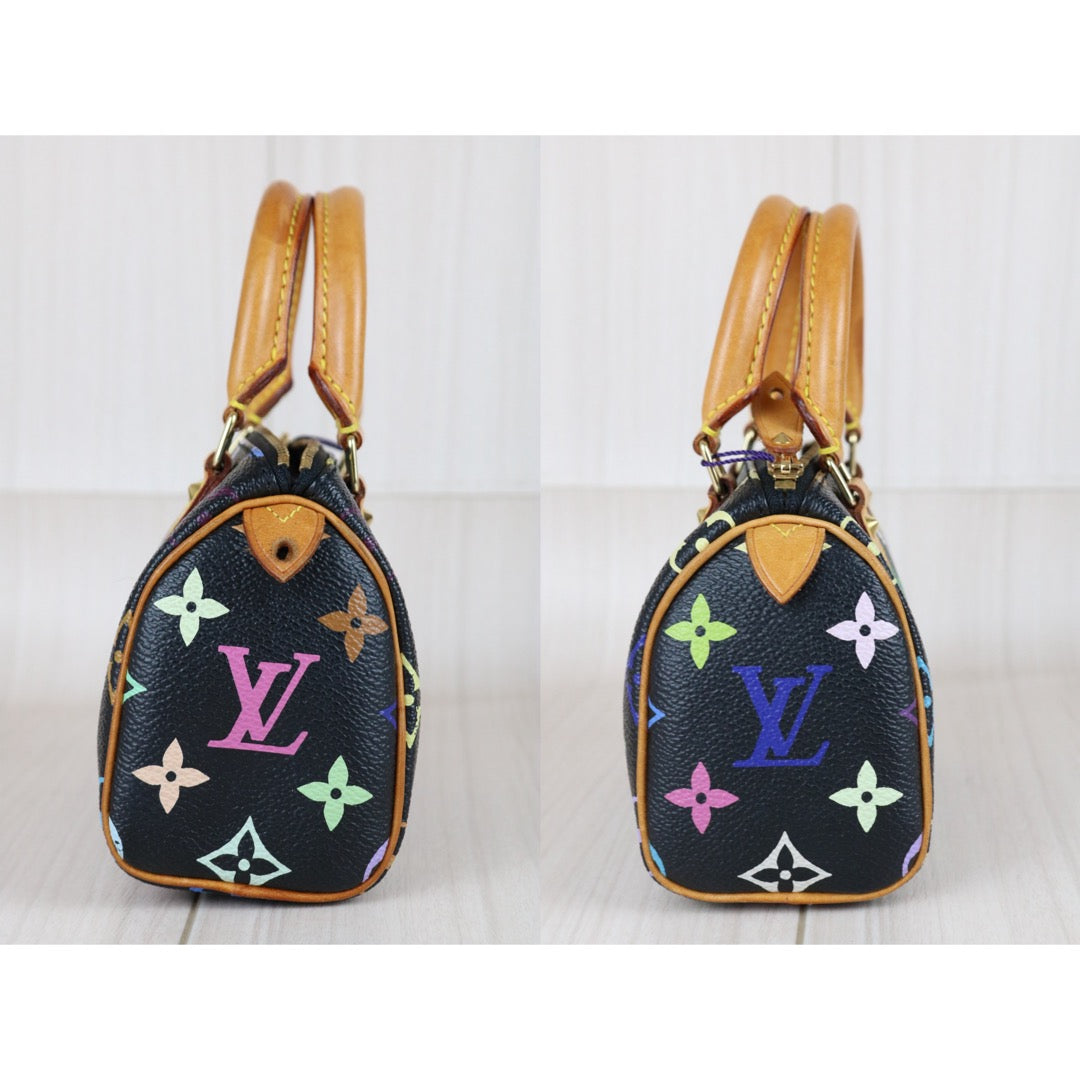 Include Entrupy Certificate of Authenticity｜Good ( Rank AB)｜  Louis Vuitton Monogram  Multicolor Nano Speedy Hand Bag ｜W26032601