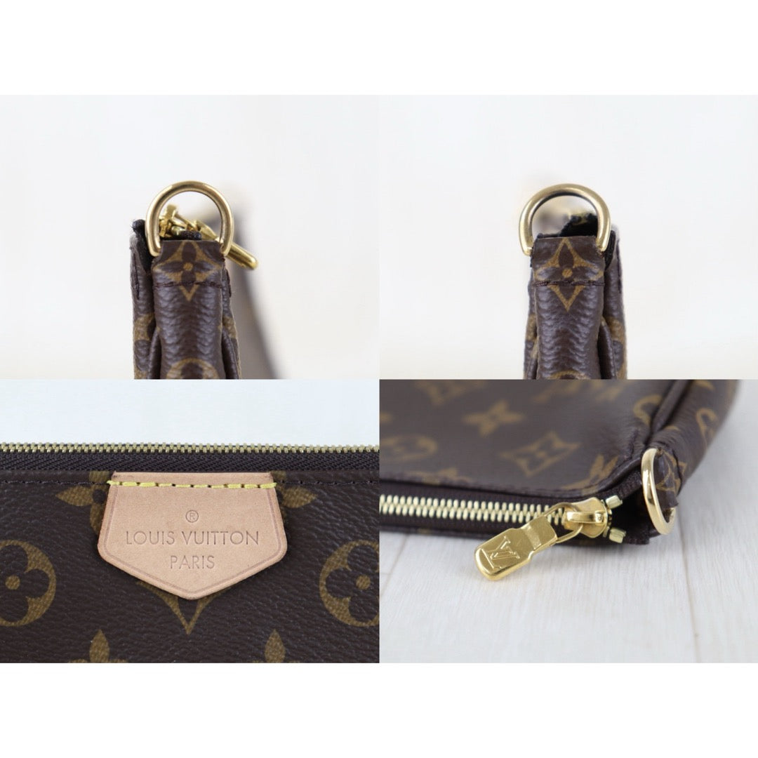 Include Entrupy Certificate of Authenticity｜Very Good ( Rank A)｜ Louis Vuitton Monogram Multi Pochette Accessoire Khaki｜Z26092911