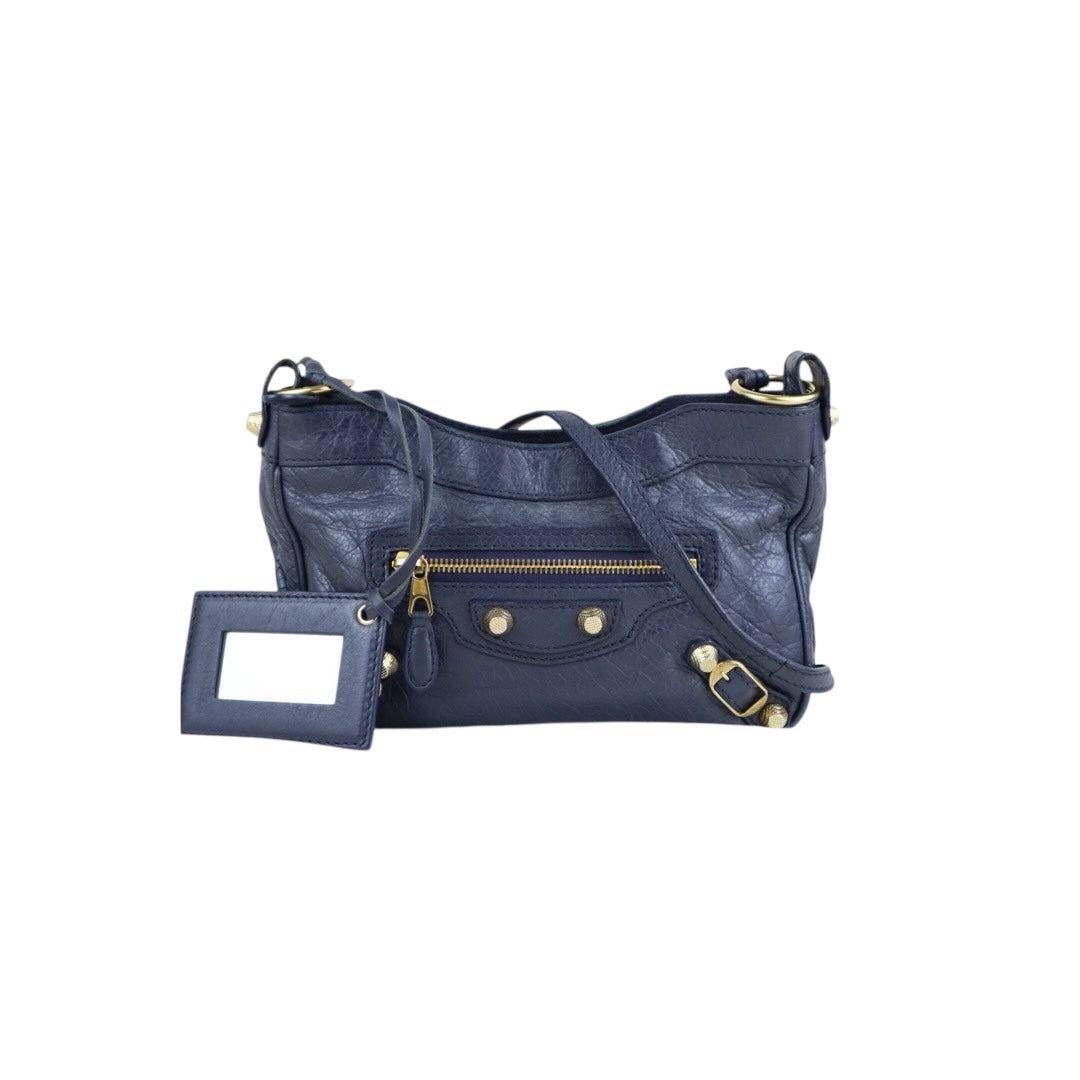 Fair ( Rank B) ｜Balenciaga Le City Shoulder Bag  Blue｜W25070801
